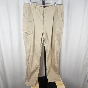 CQR Tactical Cargo Pants 38W34L Beige Tech Hiking Utility Stretch Duty Casual